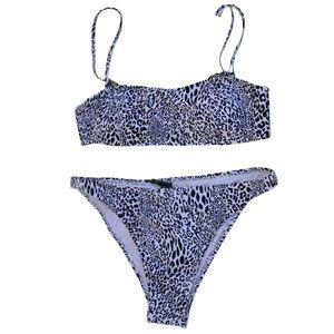 Kendall and Kylie Bandeau Leopard High Waist 2PC